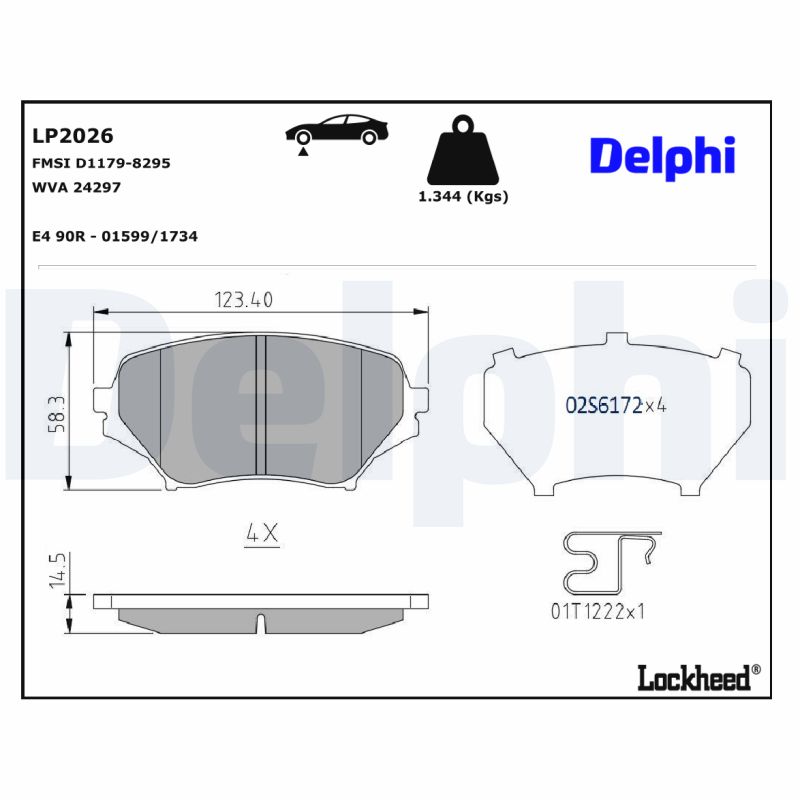 Remblokset Delphi Diesel LP2026