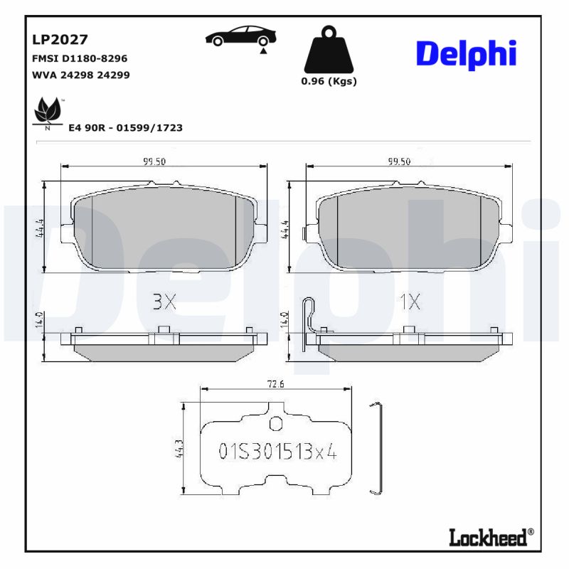 Remblokset Delphi Diesel LP2027