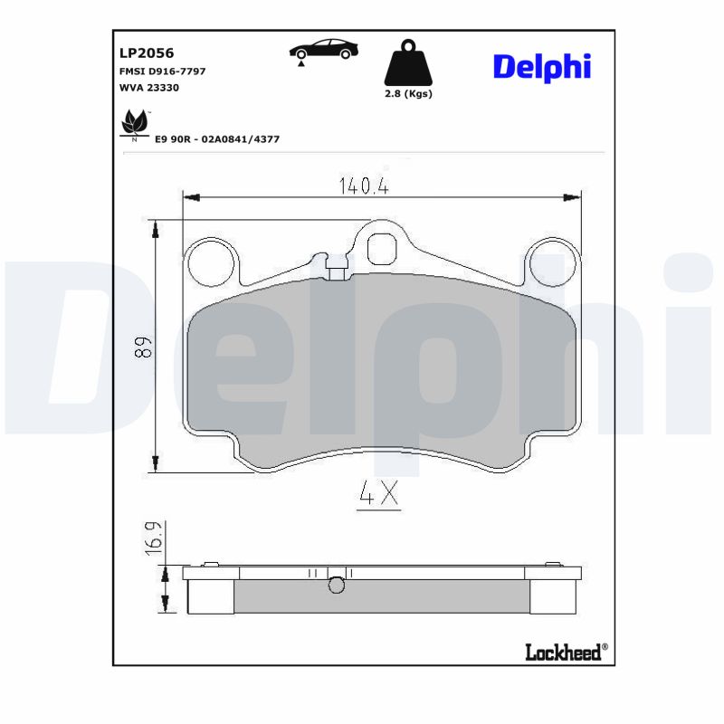 Remblokset Delphi Diesel LP2056