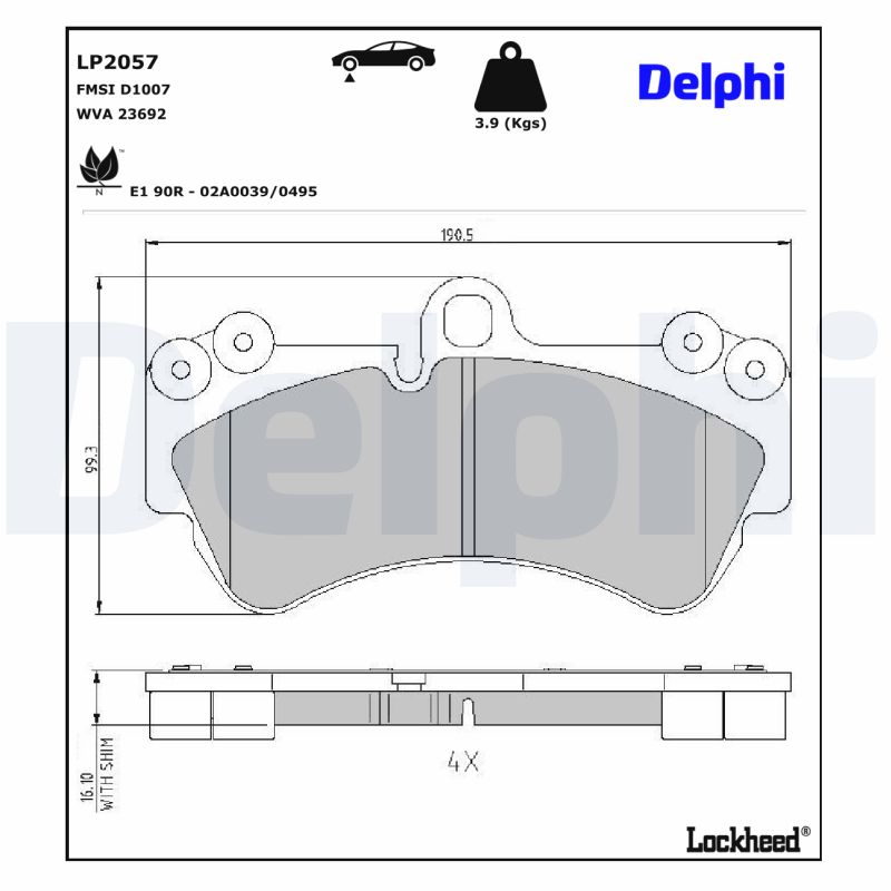 Remblokset Delphi Diesel LP2057