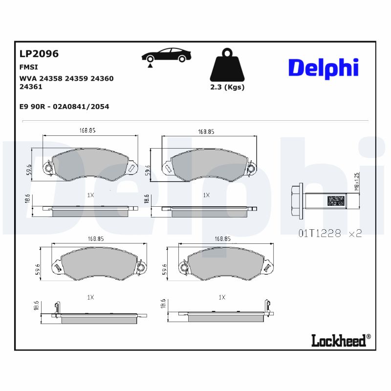 Remblokset Delphi Diesel LP2096