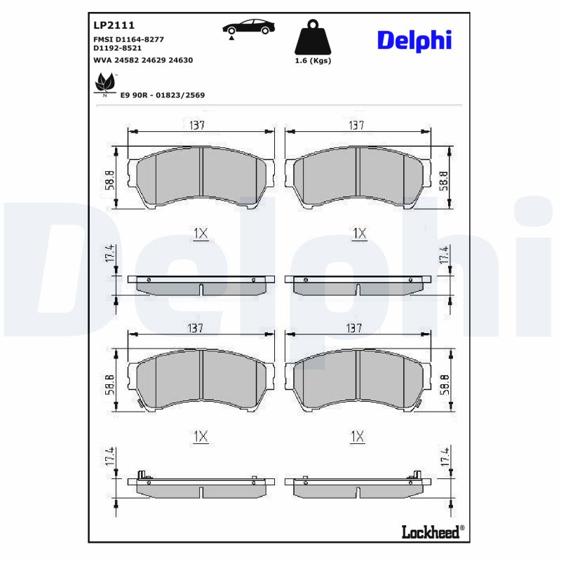 Remblokset Delphi Diesel LP2111