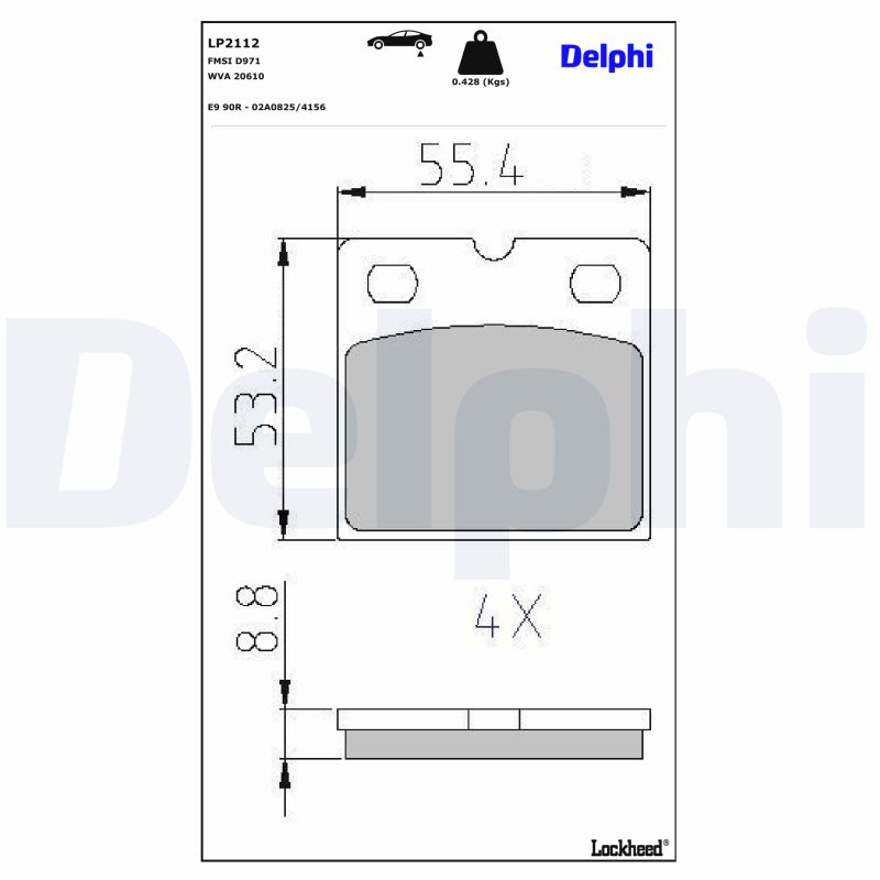 Remblokset Delphi Diesel LP2112