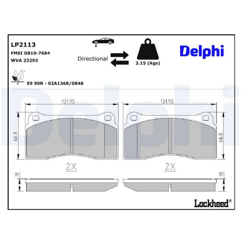 Remblokset Delphi Diesel LP2113