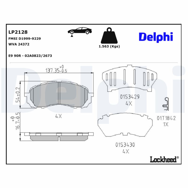 Remblokset Delphi Diesel LP2128