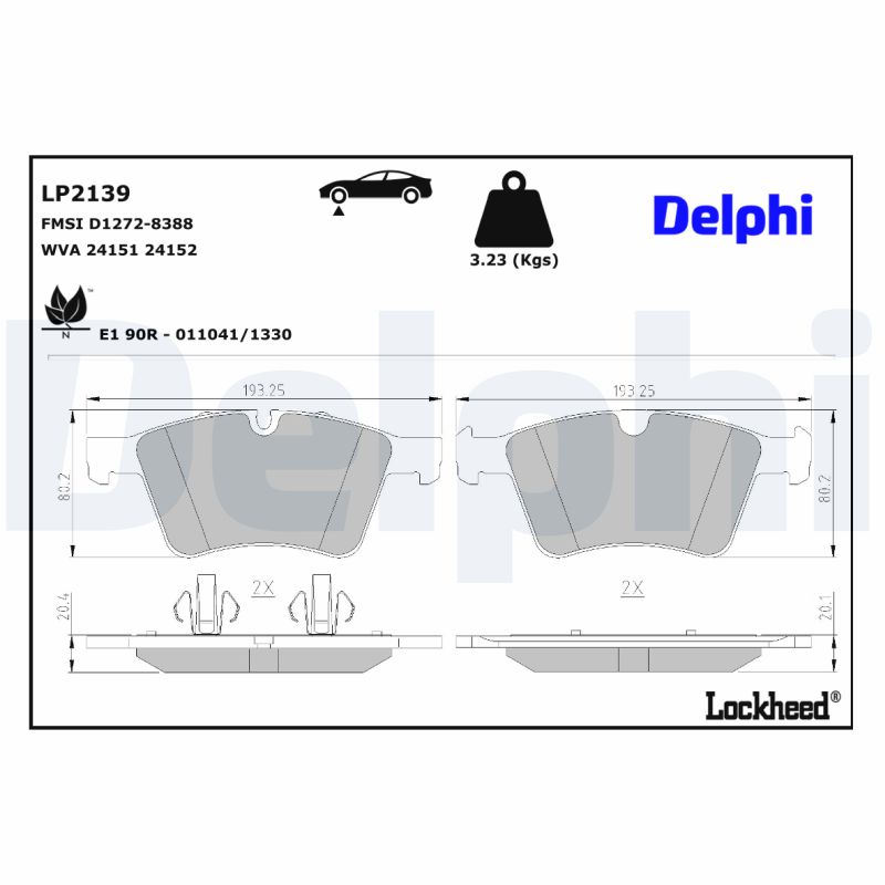 Remblokset Delphi Diesel LP2139