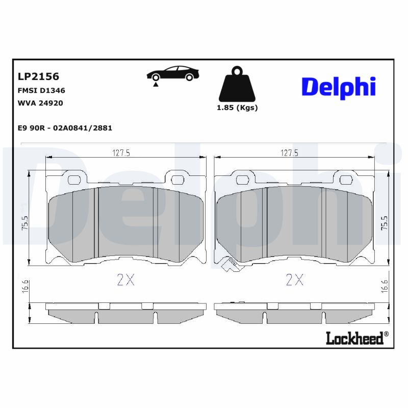 Remblokset Delphi Diesel LP2156