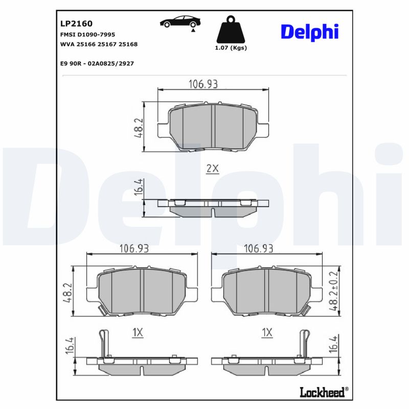 Remblokset Delphi Diesel LP2160