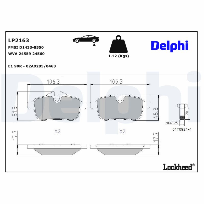 Remblokset Delphi Diesel LP2163