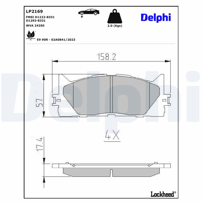 Remblokset Delphi Diesel LP2169