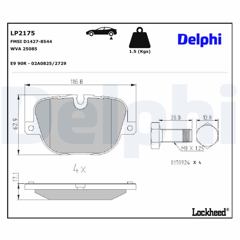 Remblokset Delphi Diesel LP2175