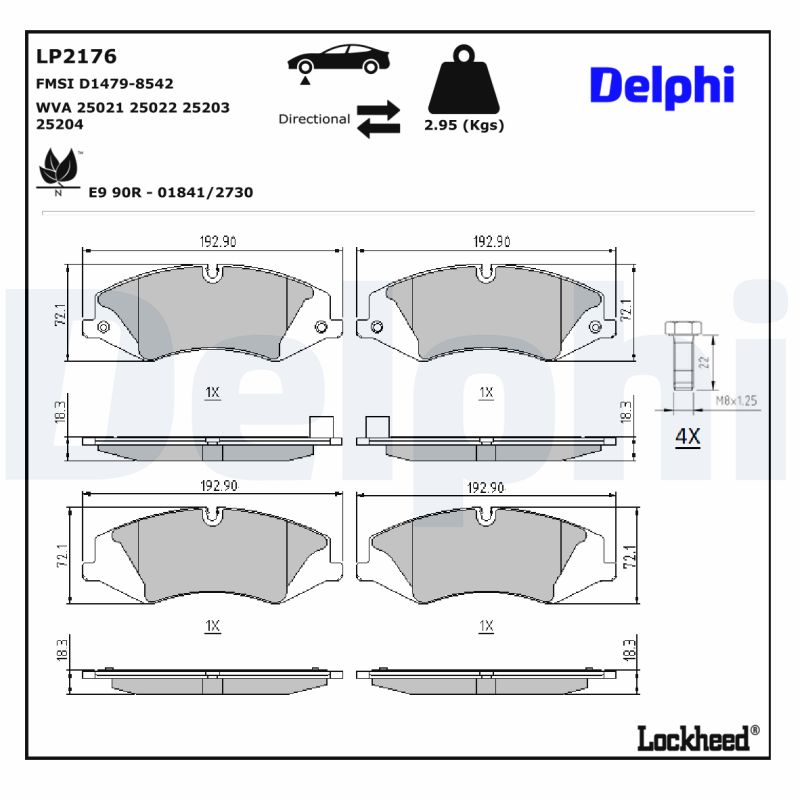 Remblokset Delphi Diesel LP2176