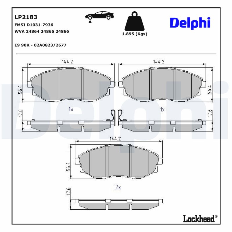 Remblokset Delphi Diesel LP2183