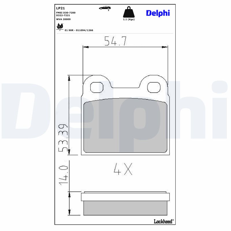 Remblokset Delphi Diesel LP21