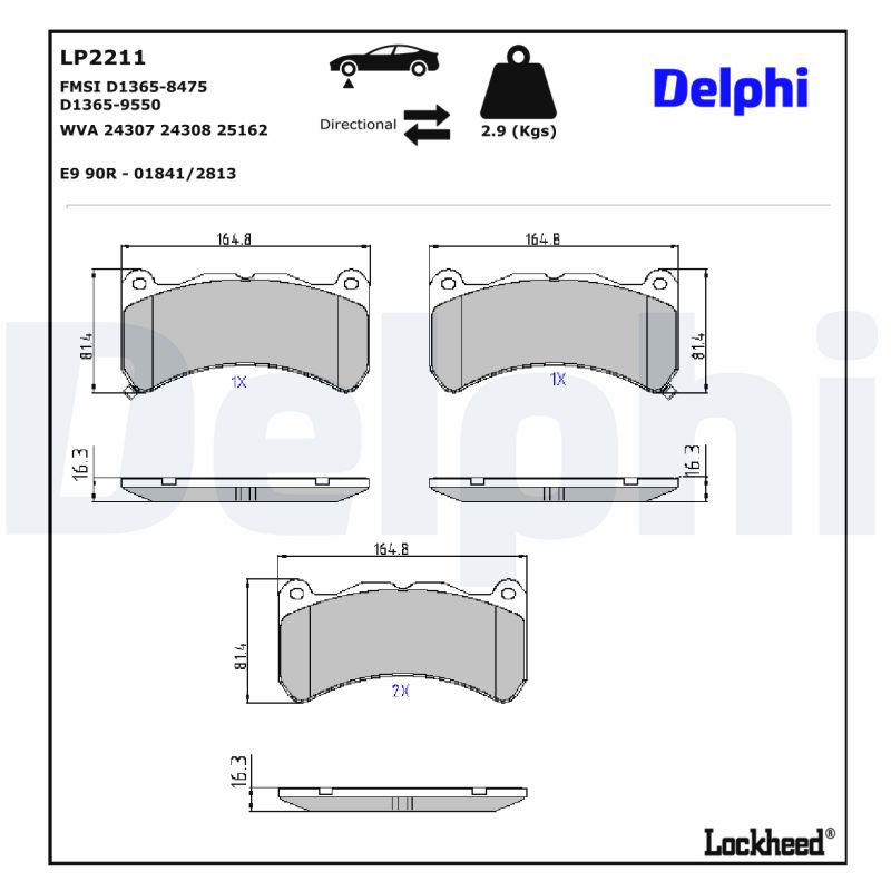 Remblokset Delphi Diesel LP2211