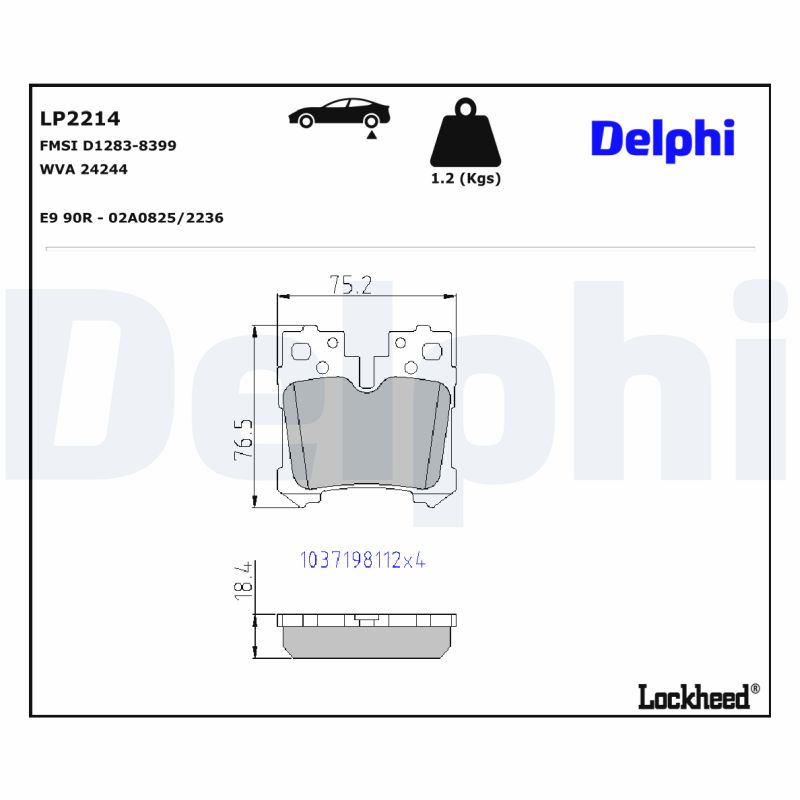 Remblokset Delphi Diesel LP2214