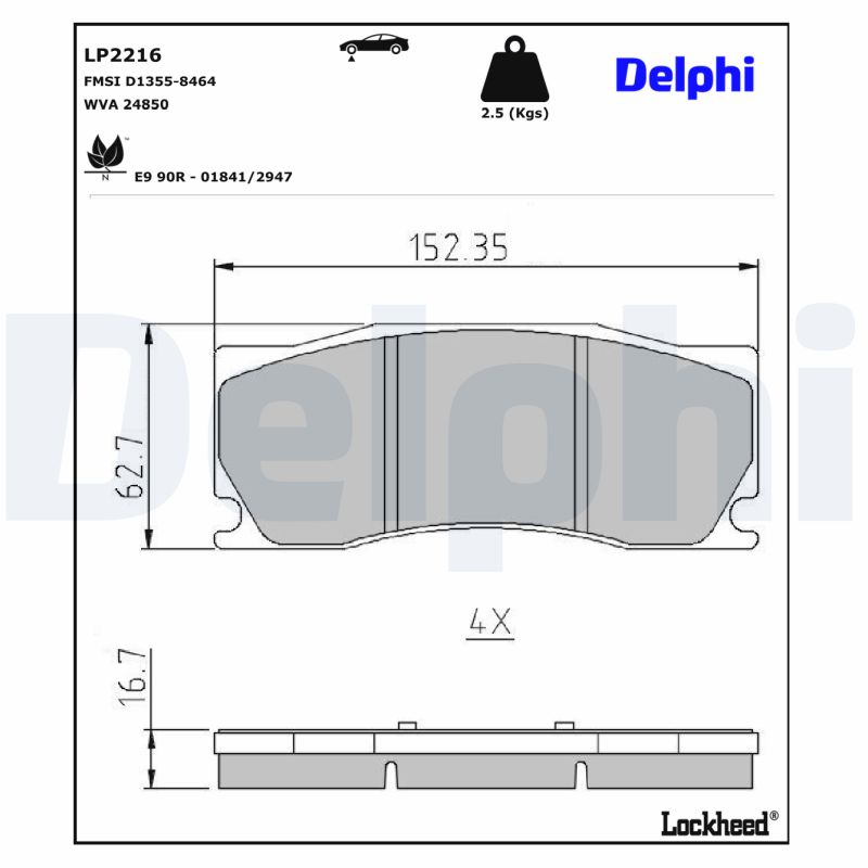 Remblokset Delphi Diesel LP2216
