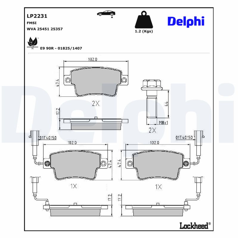 Remblokset Delphi Diesel LP2231