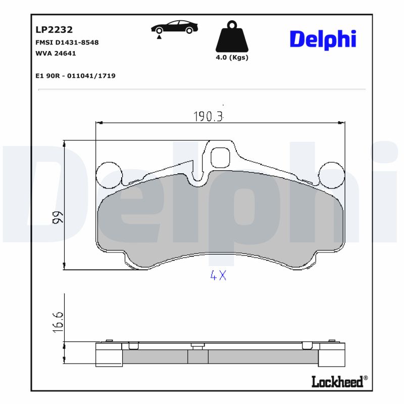 Remblokset Delphi Diesel LP2232