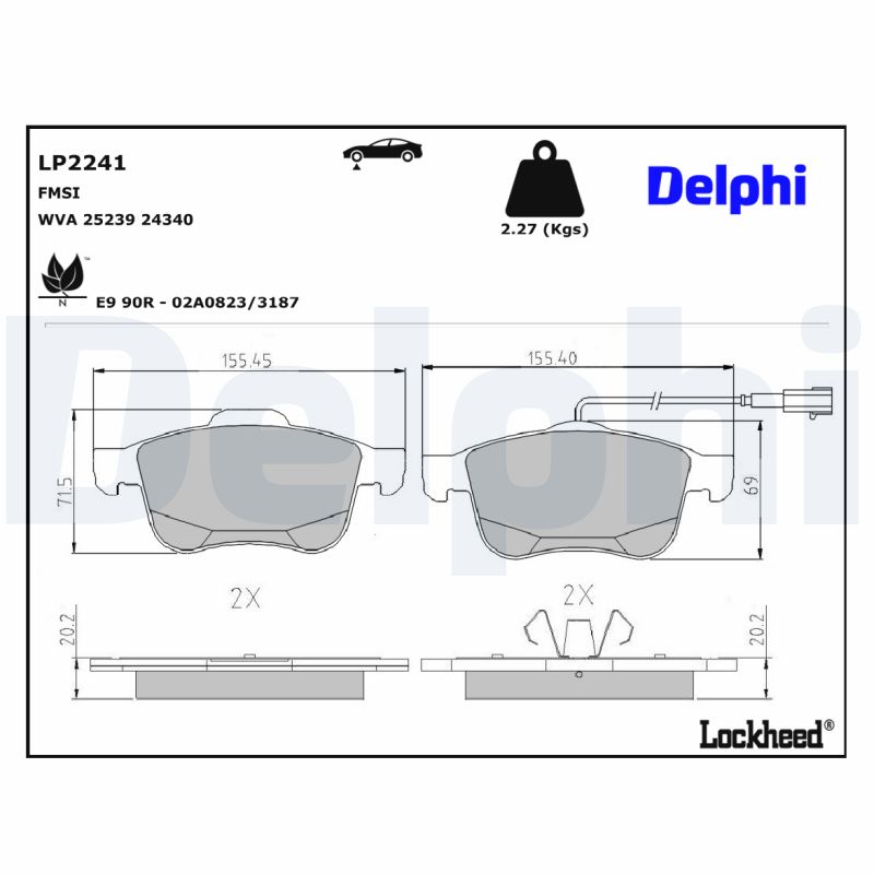 Remblokset Delphi Diesel LP2241