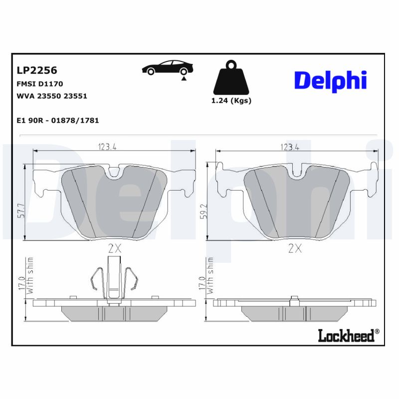 Remblokset Delphi Diesel LP2256