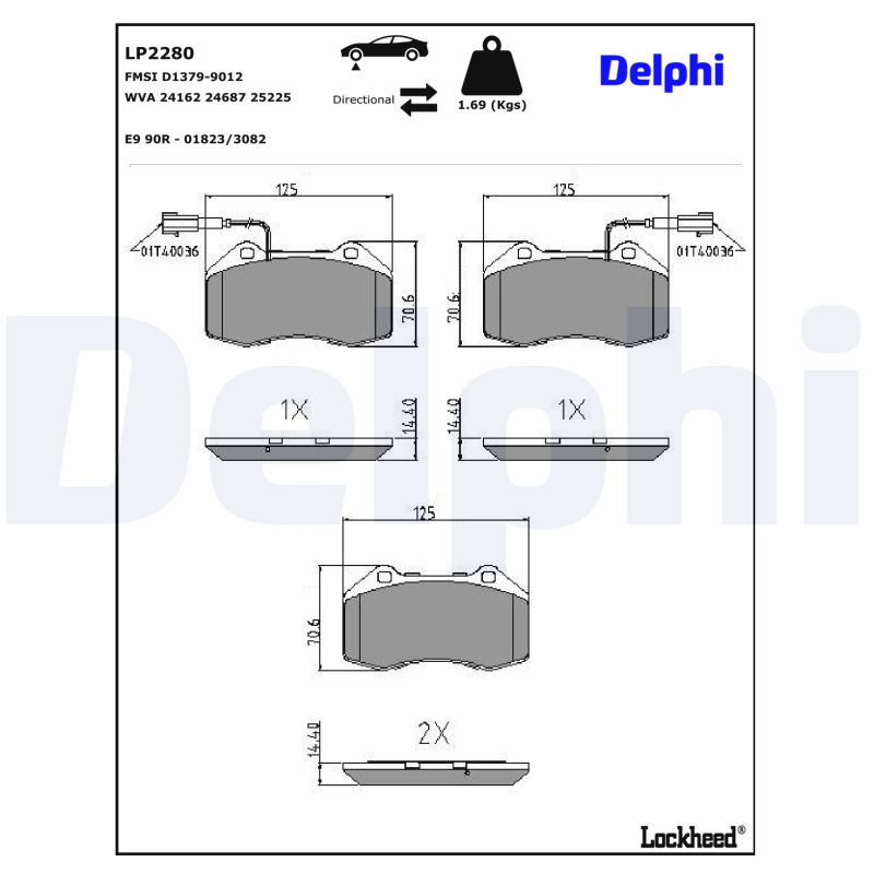 Remblokset Delphi Diesel LP2280