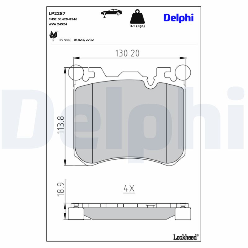 Remblokset Delphi Diesel LP2287