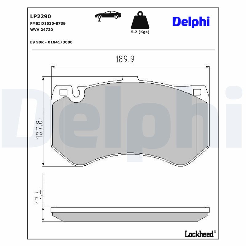 Remblokset Delphi Diesel LP2290