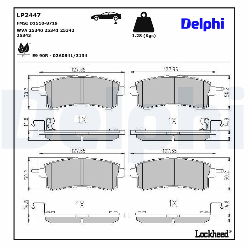 Remblokset Delphi Diesel LP2447