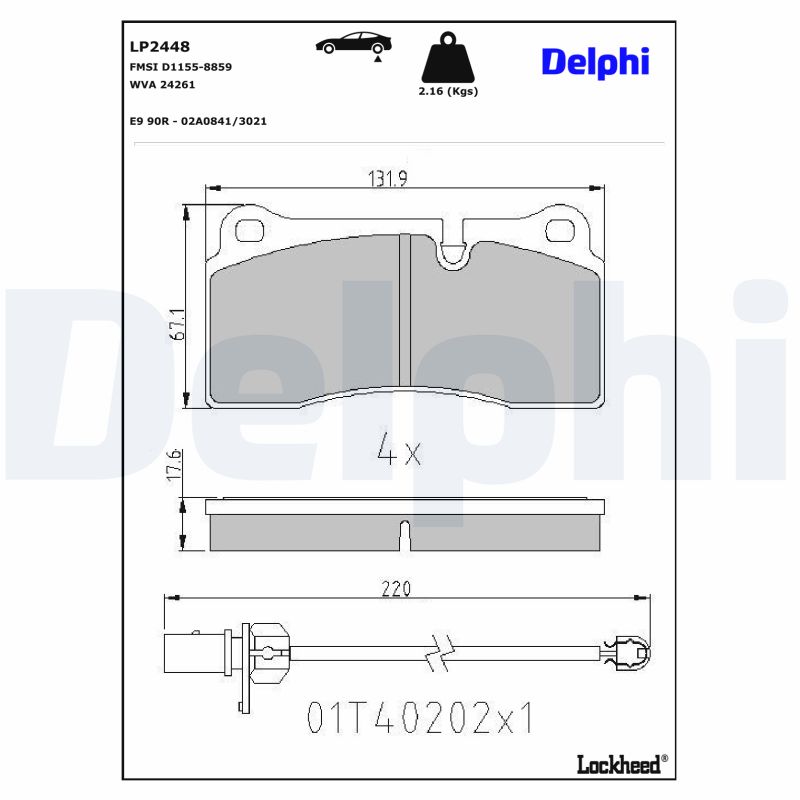 Remblokset Delphi Diesel LP2448