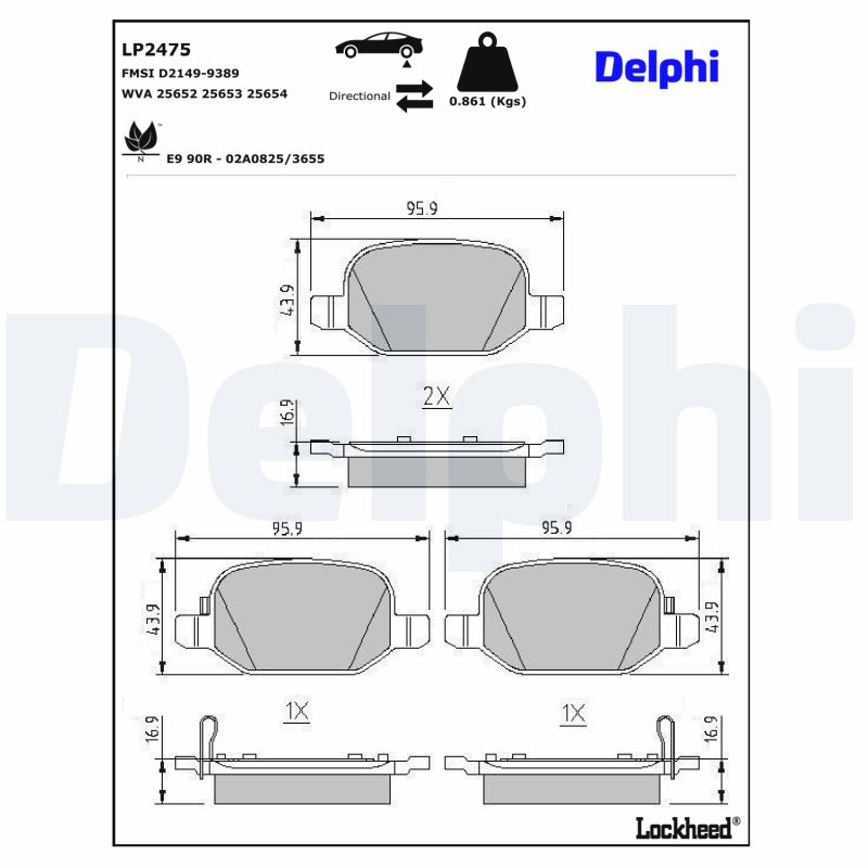 Remblokset Delphi Diesel LP2475