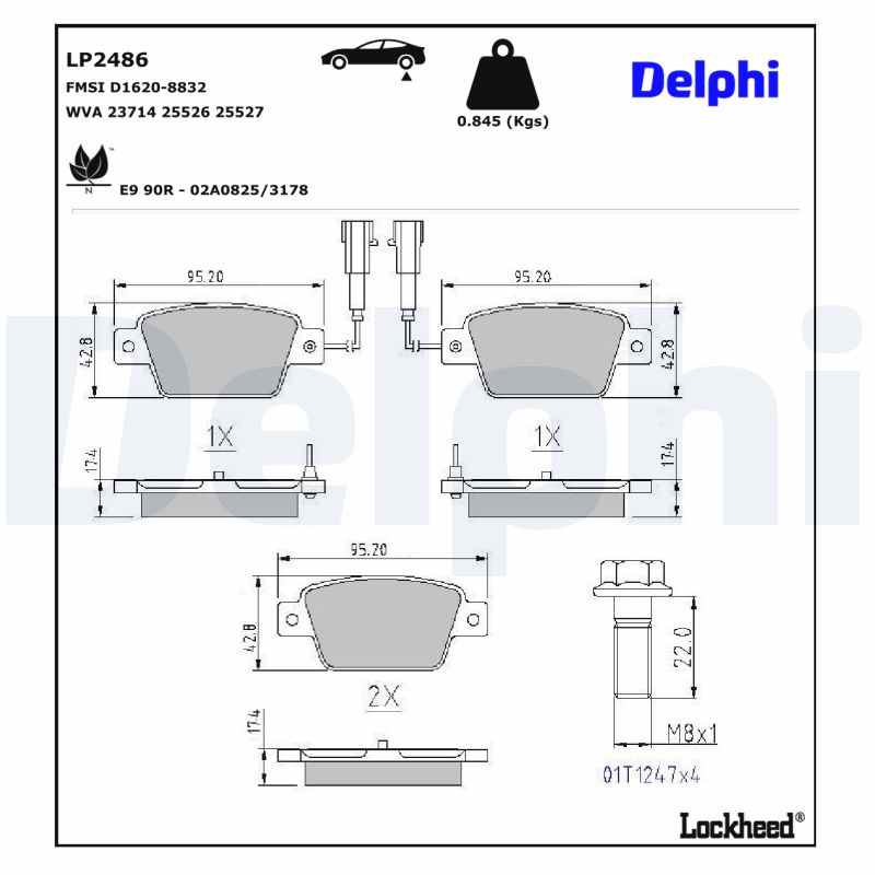 Remblokset Delphi Diesel LP2486