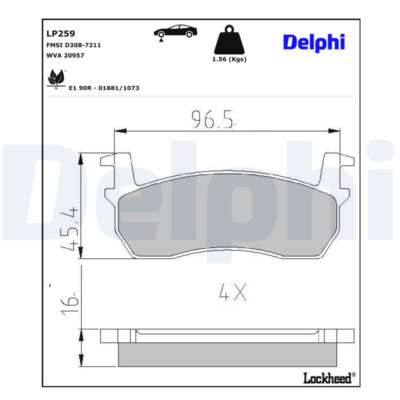 Remblokset Delphi Diesel LP259