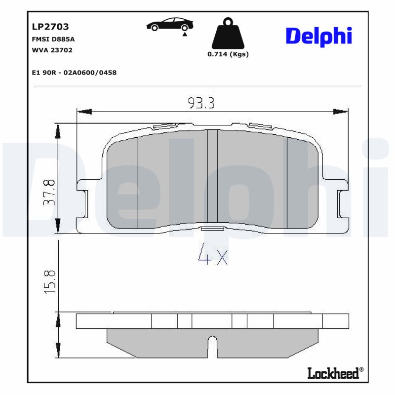 Remblokset Delphi Diesel LP2703