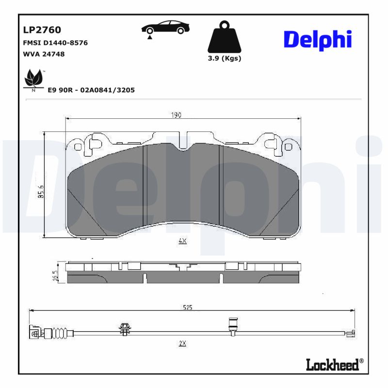 Remblokset Delphi Diesel LP2760