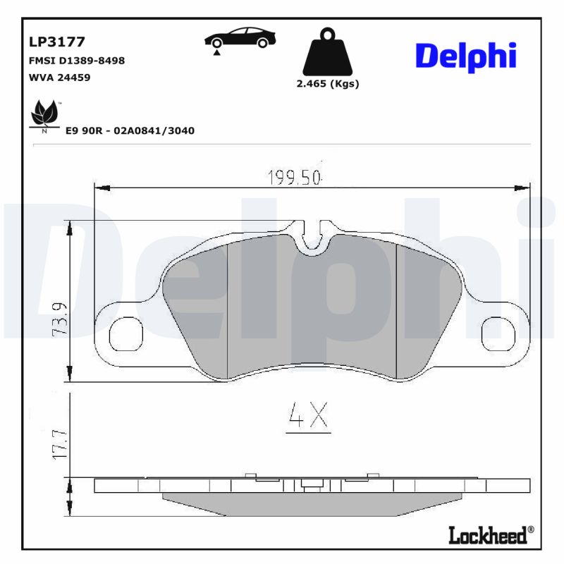 Remblokset Delphi Diesel LP3177