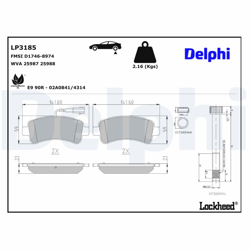 Remblokset Delphi Diesel LP3185