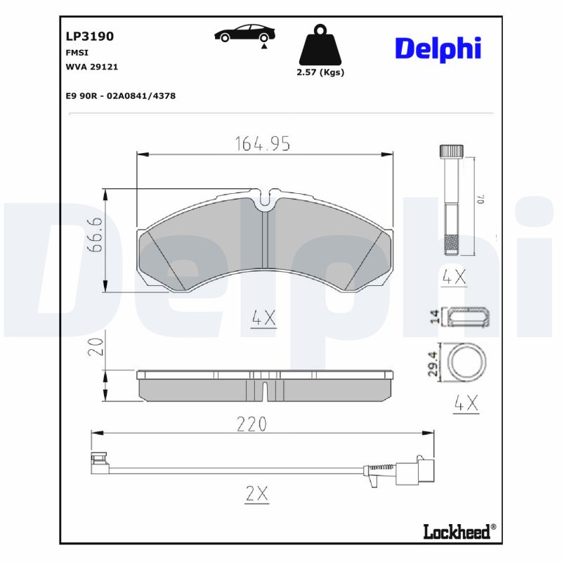Remblokset Delphi Diesel LP3190