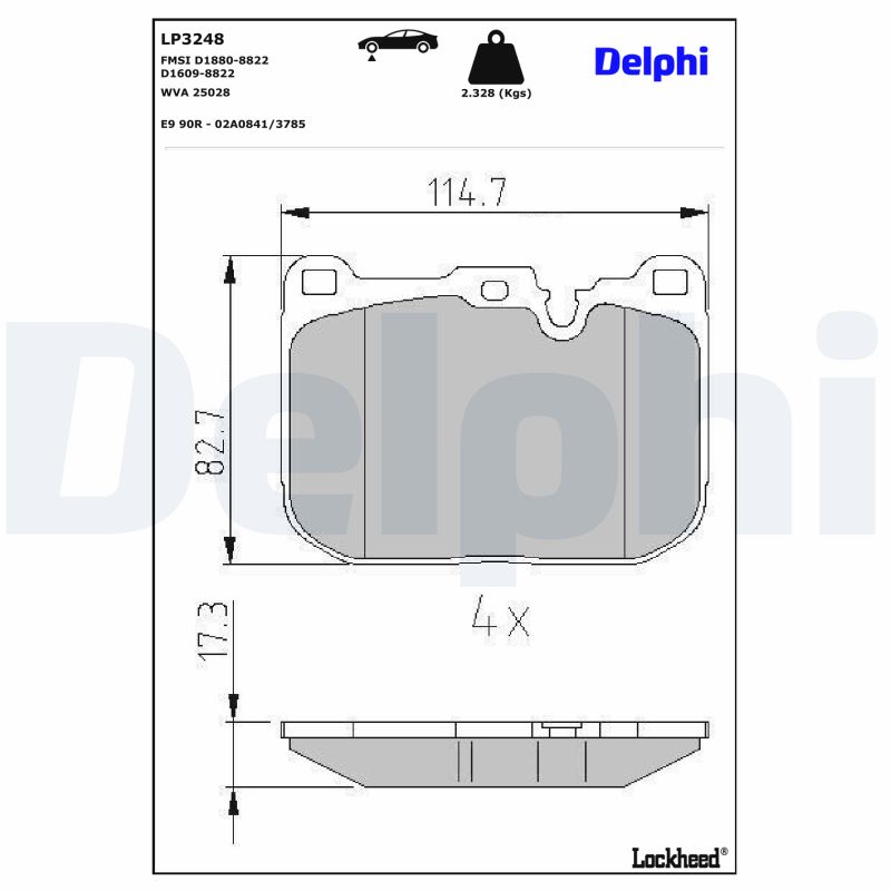Remblokset Delphi Diesel LP3248