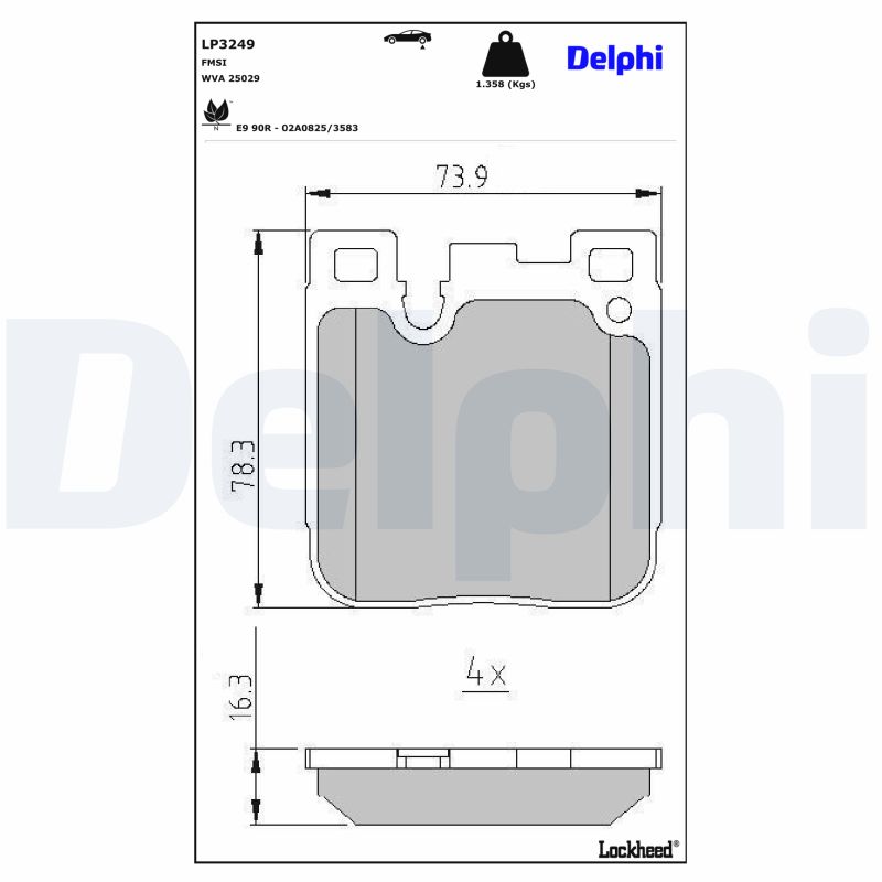 Remblokset Delphi Diesel LP3249
