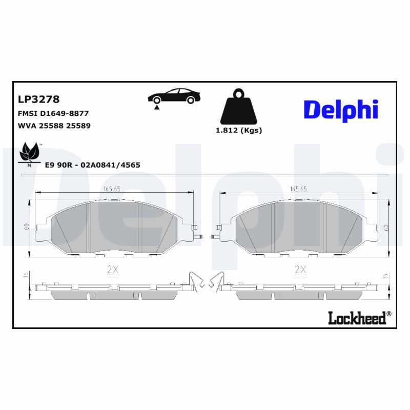Remblokset Delphi Diesel LP3278