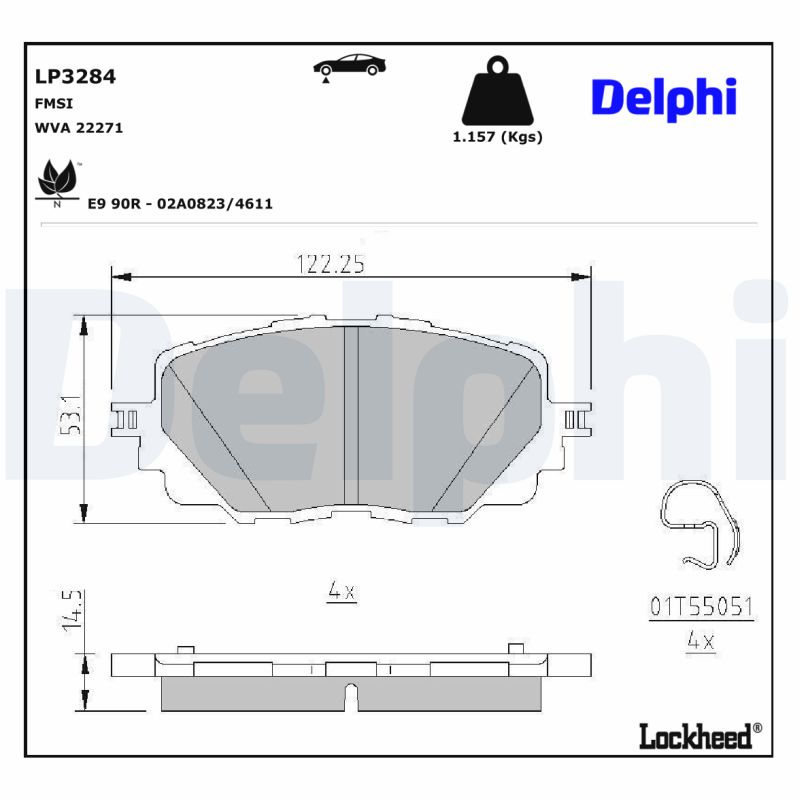 Remblokset Delphi Diesel LP3284