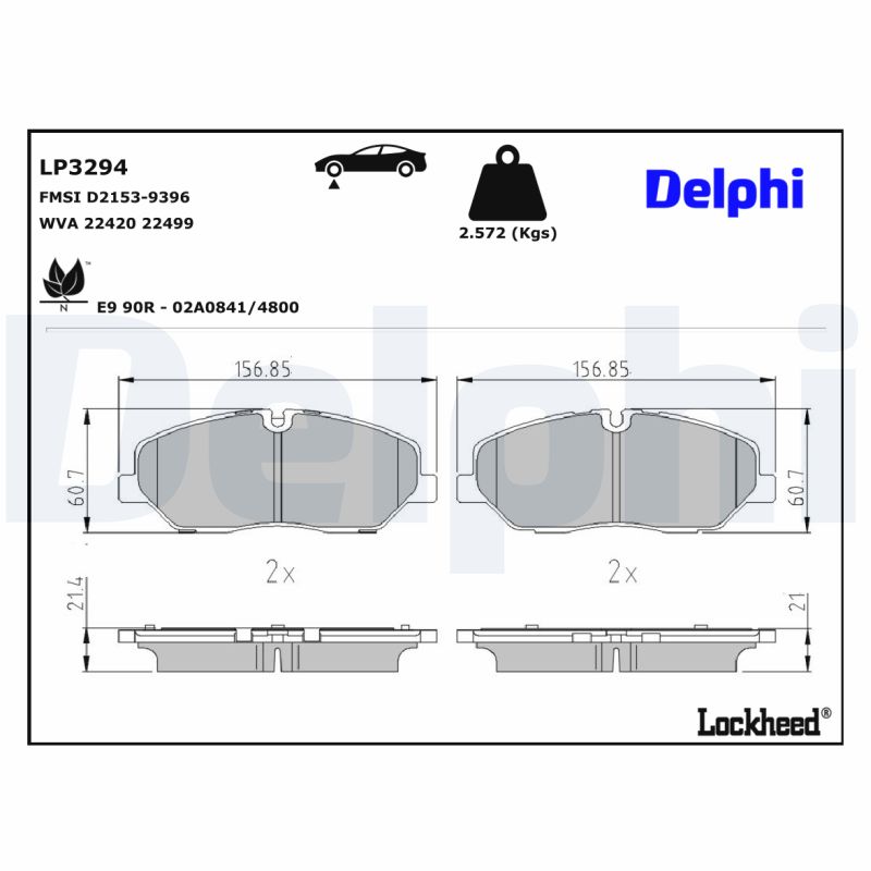 Remblokset Delphi Diesel LP3294