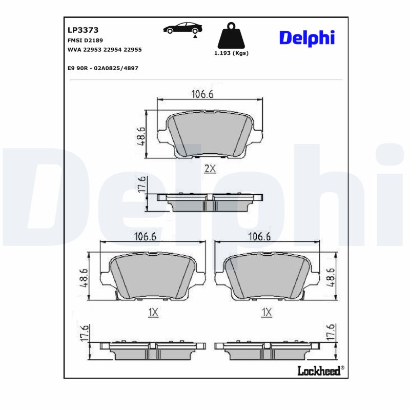 Remblokset Delphi Diesel LP3373