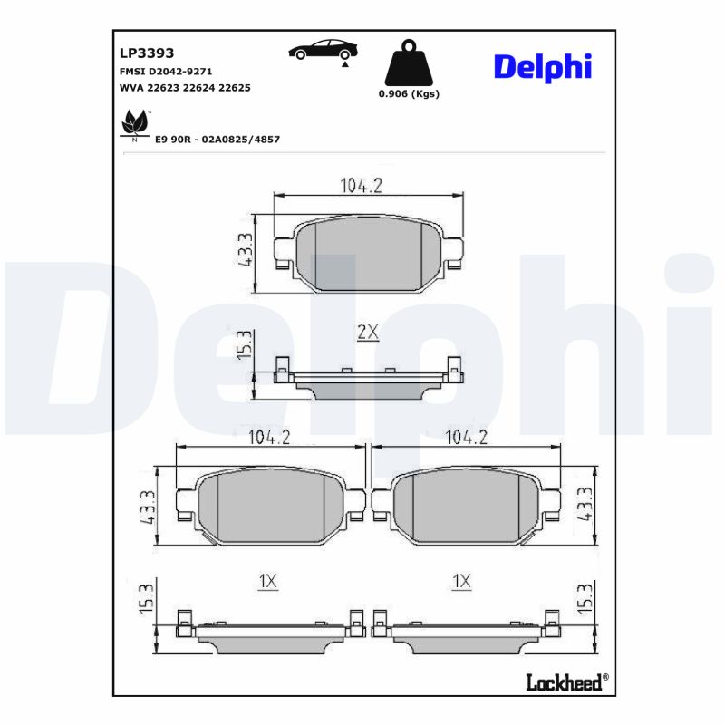 Remblokset Delphi Diesel LP3393