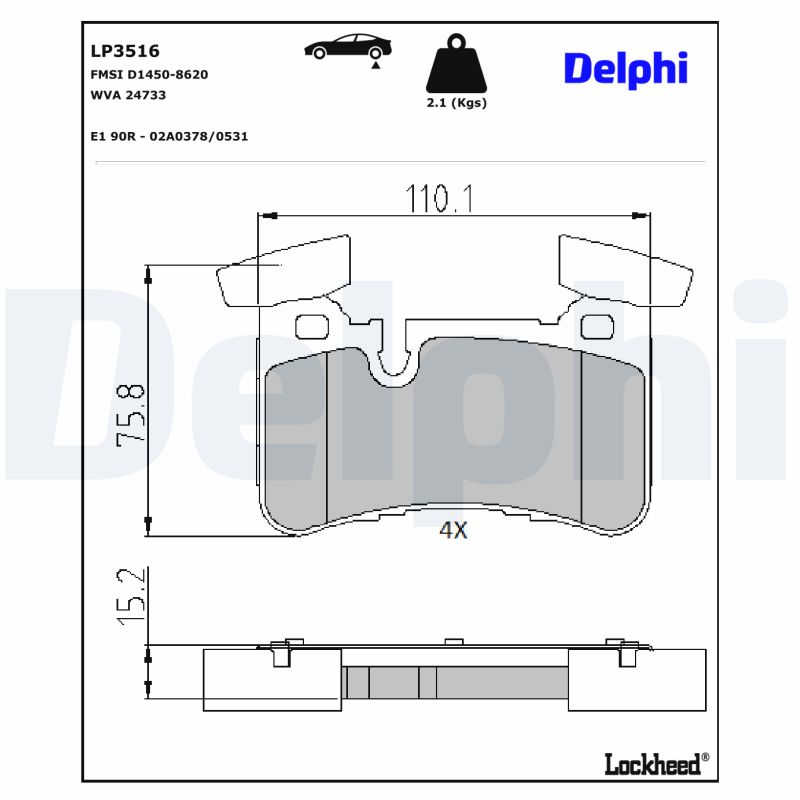 Remblokset Delphi Diesel LP3516