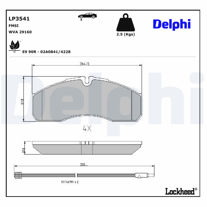Remblokset Delphi Diesel LP3541