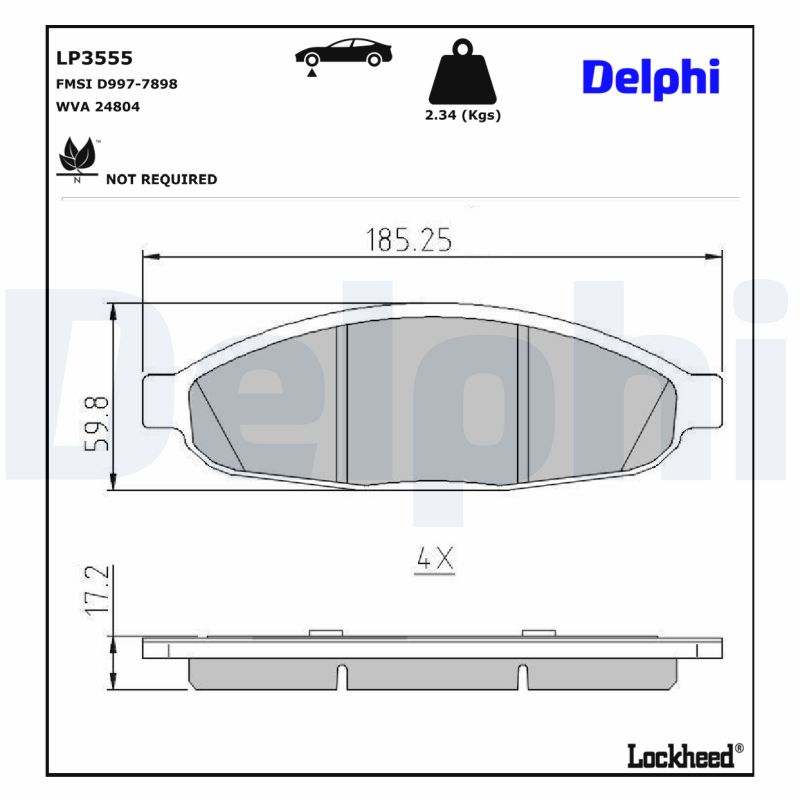 Remblokset Delphi Diesel LP3555