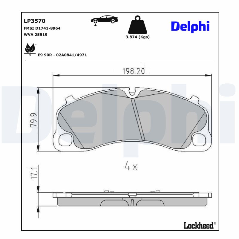 Remblokset Delphi Diesel LP3570