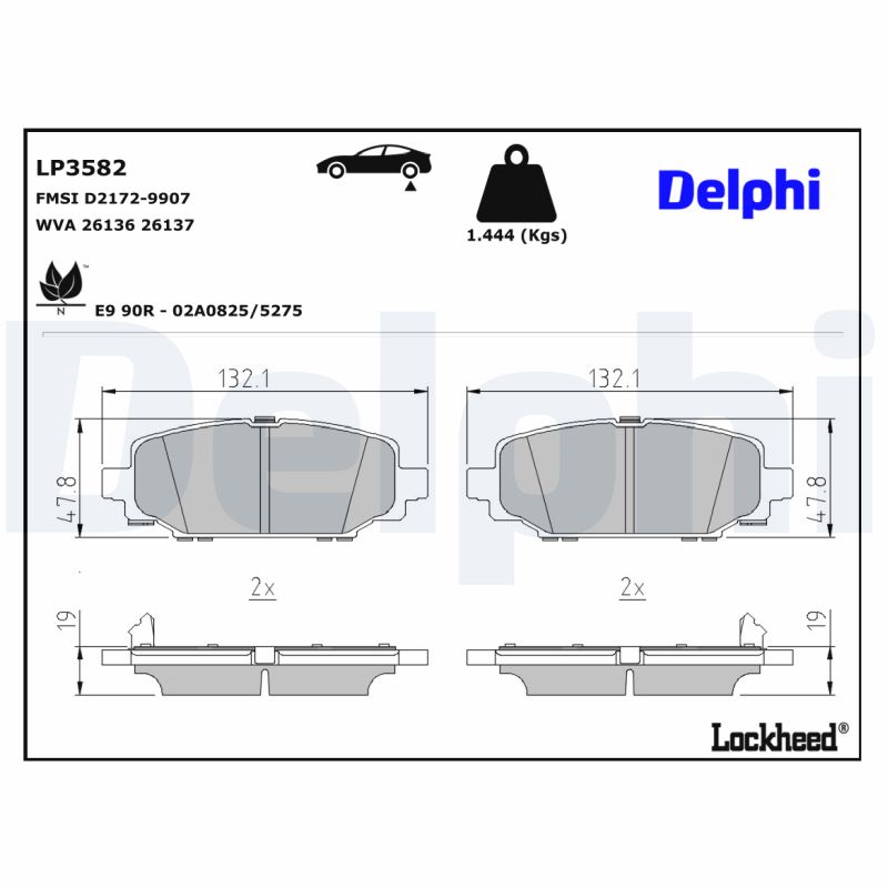 Remblokset Delphi Diesel LP3582